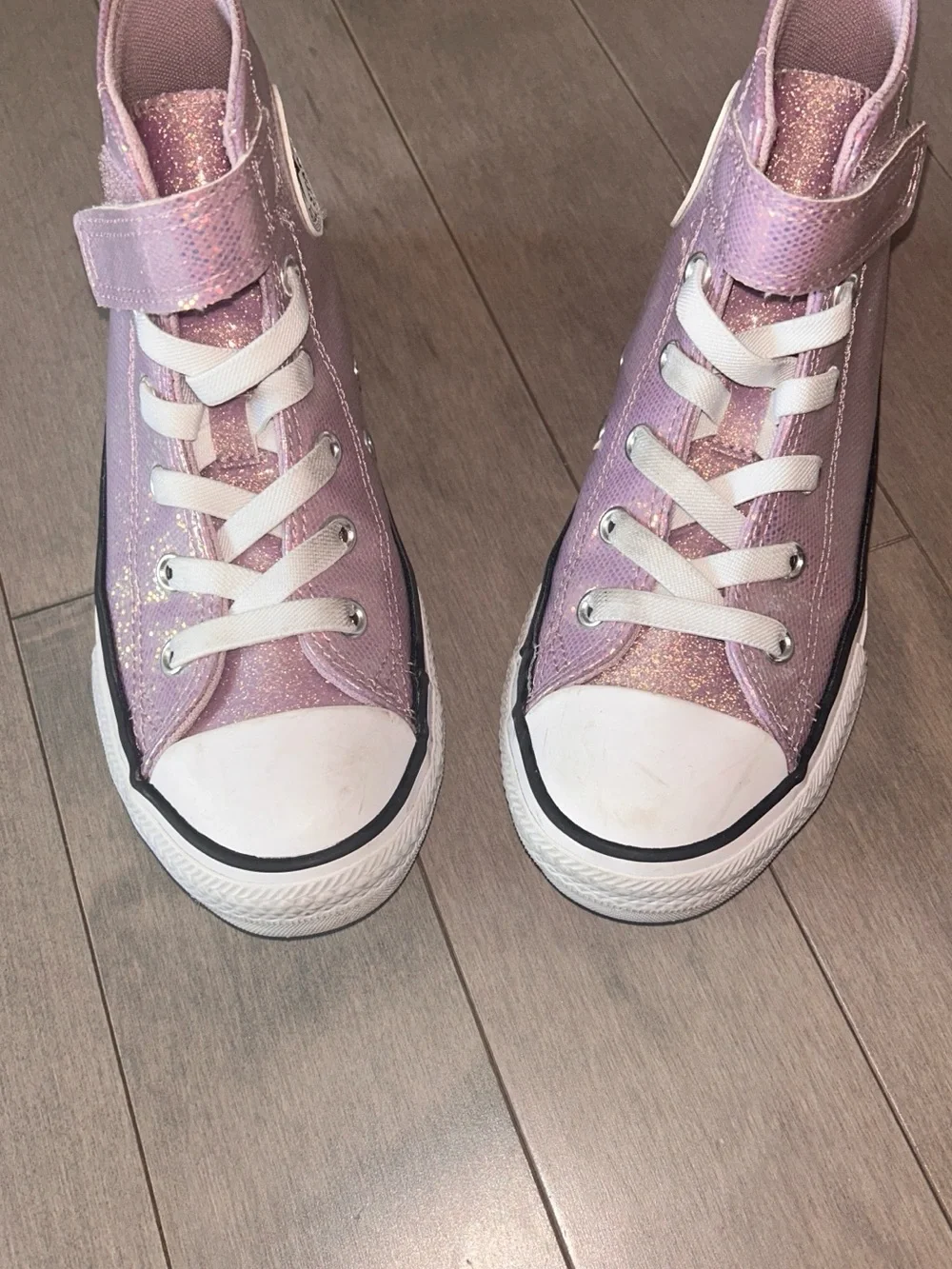 Converse Kids Glitter High-Top Sneakers - Light Pink